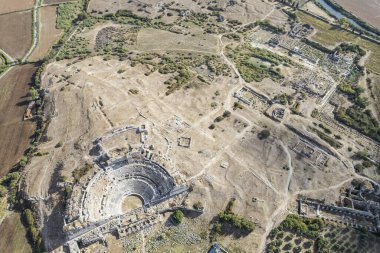Ruins of ancient greek amphitheater at Miletus on the western coast of Anatolia, Turkey clipart