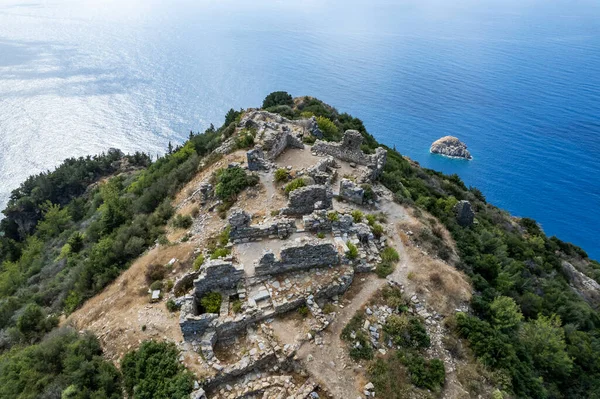 Drohnenaufnahmen Der Schönen Lagune Von Antiochia Und Cragum Eingerahmt Von — Stockfoto