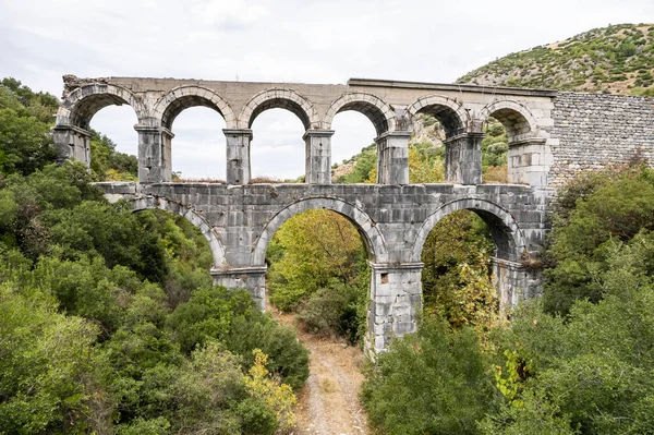 Ruins Ancient Pollio Aqueduct Bringe Izmir Province Turkey — Stock Photo, Image