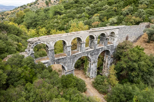 Ruins Ancient Pollio Aqueduct Bringe Izmir Province Turkey — Stock Photo, Image