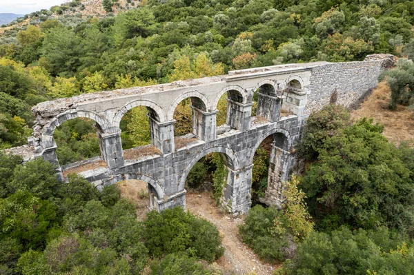 Ruins Ancient Pollio Aqueduct Bringe Izmir Province Turkey — Stock Photo, Image