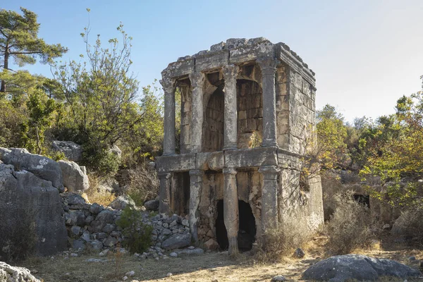 Rovine Delle Tombe Romane Imbriogion Dermicili Turchia Meridionale — Foto Stock