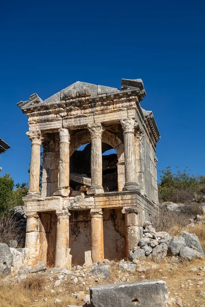 Ruina Tumbas Romanas Imbriogion Dermicili Sur Turquía — Foto de Stock