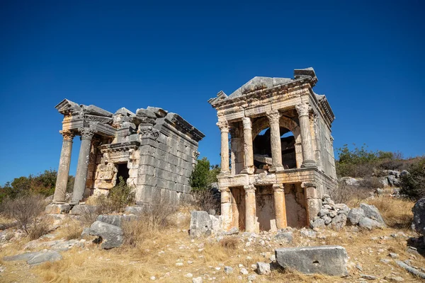 Ruina Tumbas Romanas Imbriogion Dermicili Sur Turquía —  Fotos de Stock