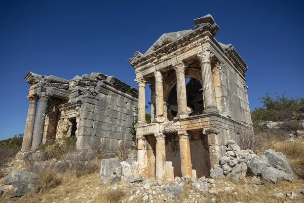 Mormintele Romane Ruine Din Imbriogion Dermicili Sudul Turciei — Fotografie, imagine de stoc