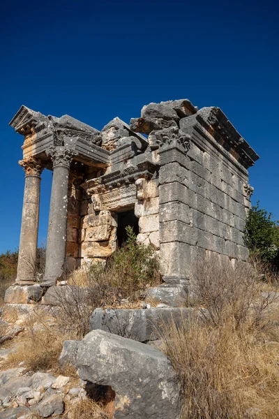 Ruina Tumbas Romanas Imbriogion Dermicili Sur Turquía — Foto de Stock