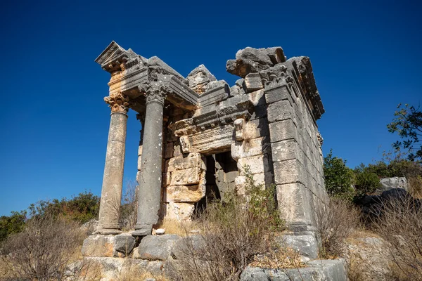 Ruina Tumbas Romanas Imbriogion Dermicili Sur Turquía — Foto de Stock