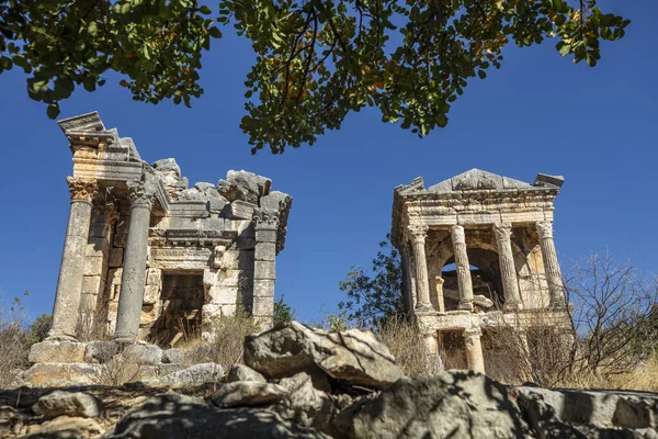 Rovine Delle Tombe Romane Imbriogion Dermicili Turchia Meridionale — Foto Stock