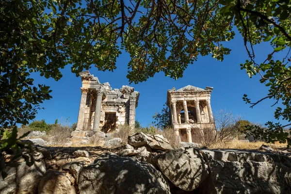 Rovine Delle Tombe Romane Imbriogion Dermicili Turchia Meridionale — Foto Stock