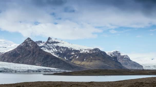 Temps Parfait Fonte Des Icebergs Dans Lagune Des Glaciers Islande — Video
