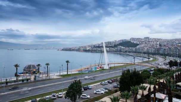 Bela Cidade Izmir Turquia Timelapse — Vídeo de Stock