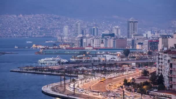 Hermosa Ciudad Izmir Turquía Timelapse — Vídeos de Stock