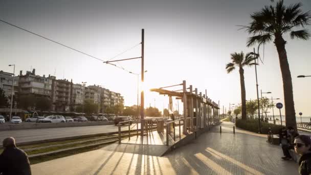 Vacker Stad Izmir Turkiet Timelapse — Stockvideo