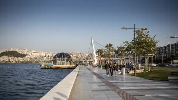 Красивый Город Измир Турция Timelapse — стоковое видео