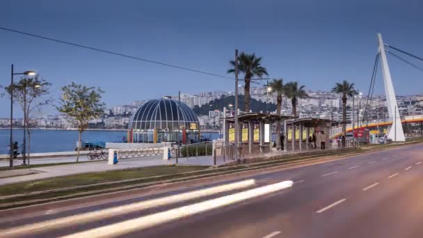 Vacker Stad Izmir Turkiet Timelapse — Stockvideo