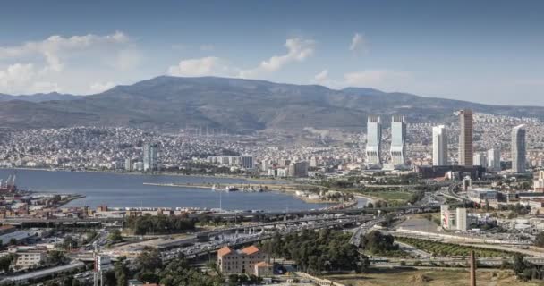土耳其伊兹密尔美丽的城市 4K时间过去 — 图库视频影像