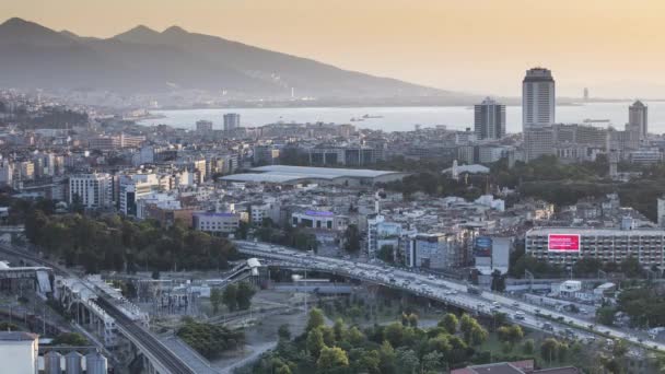 Чудове Місто Ізмір Туреччина Timelapse — стокове відео