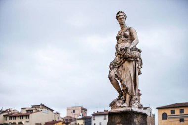 Floransa (Firenze), İtalya. Floransa şehri Toskana 'nın en önemli üç simgesini gösteriyor.