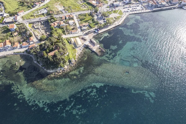 Drone Πυροβολήθηκε Στην Όμορφη Urla Σμύρνη Την Τρίτη Μεγαλύτερη Πόλη — Φωτογραφία Αρχείου