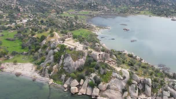 Lake Bafa Lake Nature Reserve Situated Southwestern Innermost North East — Stok video