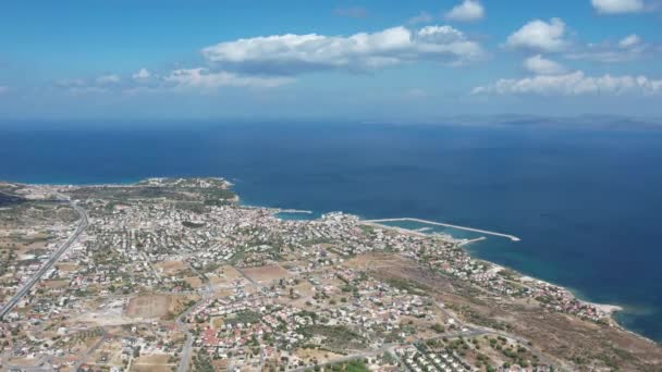 空中ドローン映像 カラブルン州モルドガンの町 イズミル — ストック動画