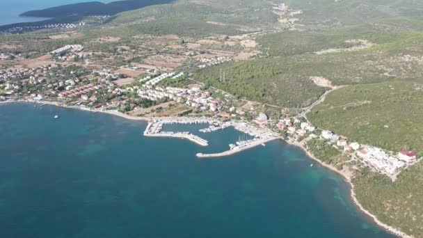 Drone Tourné Dans Belle Urla Zbek Izmir Troisième Grande Ville — Video