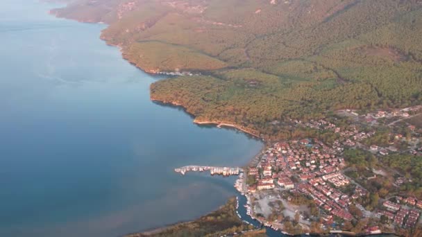 Luchtfoto Van Akyaka Mula Turkije — Stockvideo