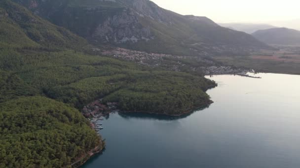 Luchtfoto Van Akyaka Mula Turkije — Stockvideo