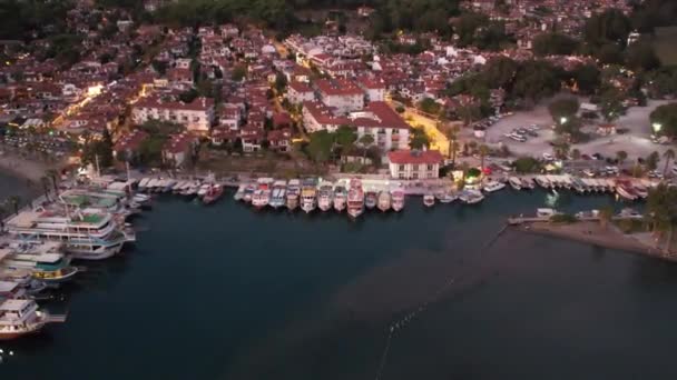 Aerial View Akyaka Mula Turkey — Stock Video