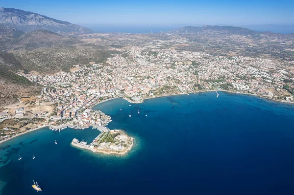 Idyma Castle. View over Gokova village in Mugla province of Turkey.