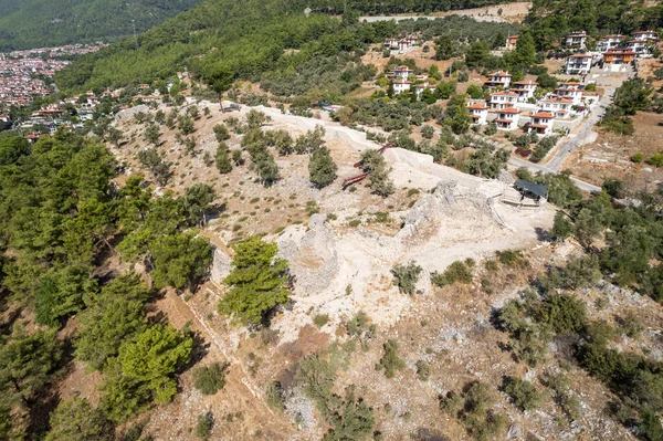 Idyma Castle. View over Gokova village in Mugla province of Turkey.