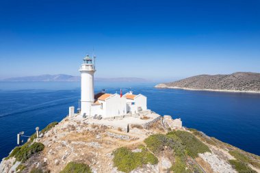  Mevcut Mugla, Türkiye 'de yer alan antik Knidos kentinin hava manzarası