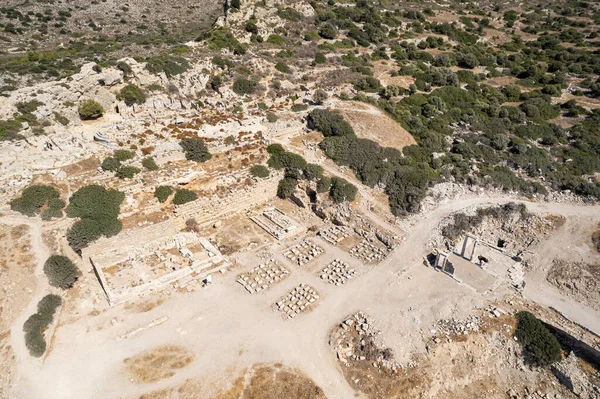 現在のトルコのムグラに位置するKnidosの古代都市の空中ビュー — ストック写真