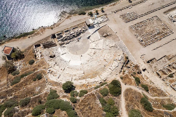 Widok Lotu Ptaka Starożytne Miasto Knidos Obecnie Mugla Turcja — Zdjęcie stockowe