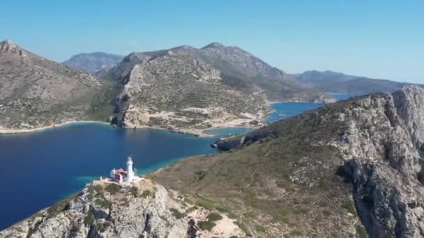 Letecký Pohled Starobylé Město Knidos Které Nachází Současnosti Mugla Turecko — Stock video