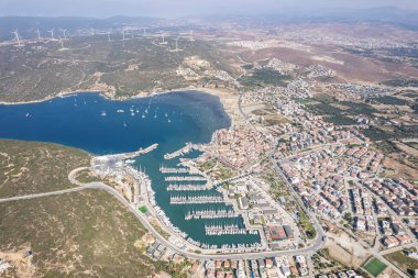 Sigacik Marina, Cittaslow City Seferihisar Drone Shot, İzmir Türkiye