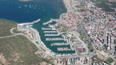 Sigacik Marina, Cittaslow City Seferihisar Drone Shot, İzmir Türkiye
