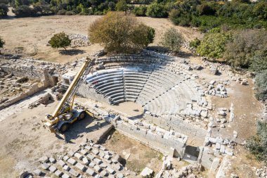 Teos Antik Kent İnsansız Hava Aracı Fotoğrafı, Seferihisar İzmir Türkiye