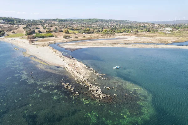 Teos Ancient City Drone Photo, Seferihisar Izmir Turkey