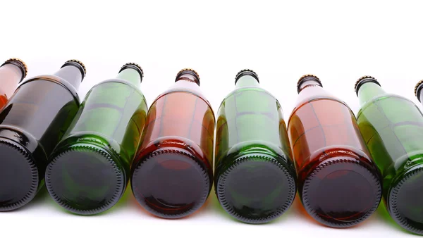 Bottles lying in perspective — Stock Photo, Image