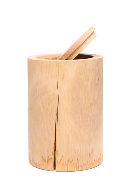 Birch bark container with open top — Stock Photo, Image