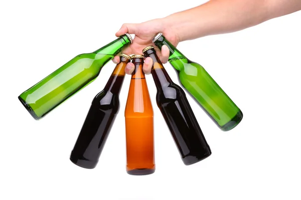 Пять разных бутылок вентилятор — стоковое фото