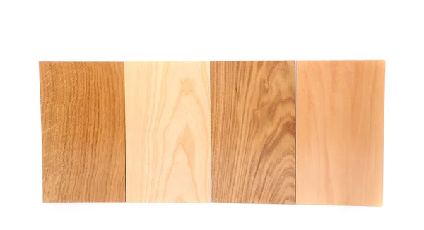 Top four boards (oak, eim, acacia, lime) — Stock Photo, Image