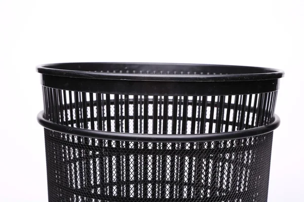 A top plastic trash can close-up — Stock Photo, Image