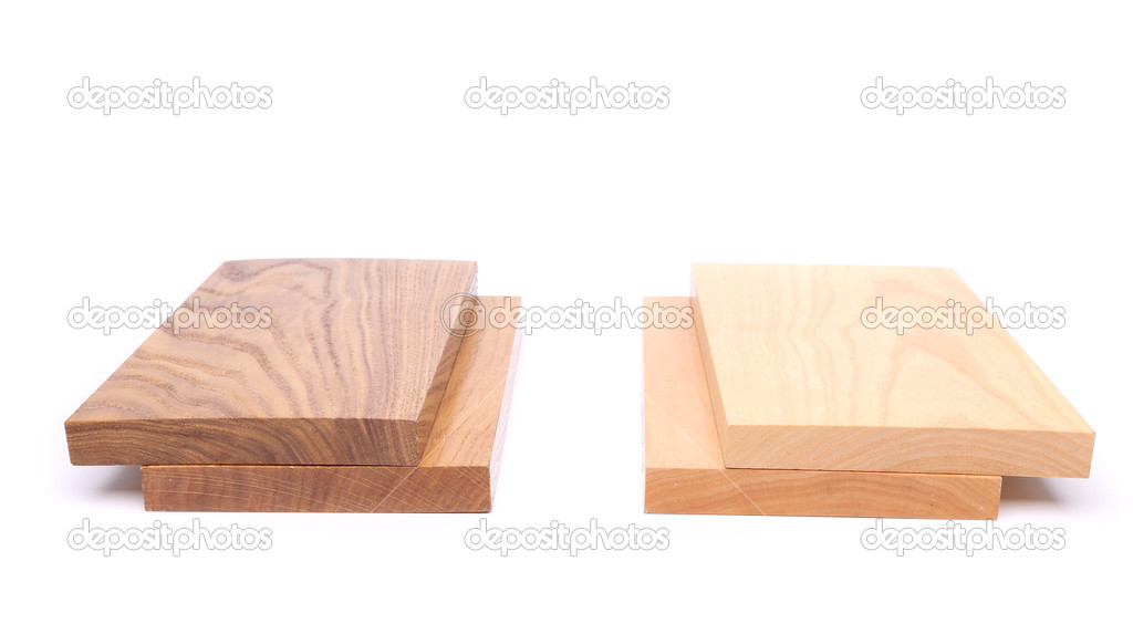 Two boards (acacia, oak) and two boards