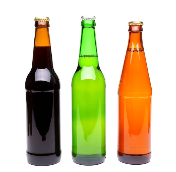 Tres botellas de cerveza — Foto de Stock