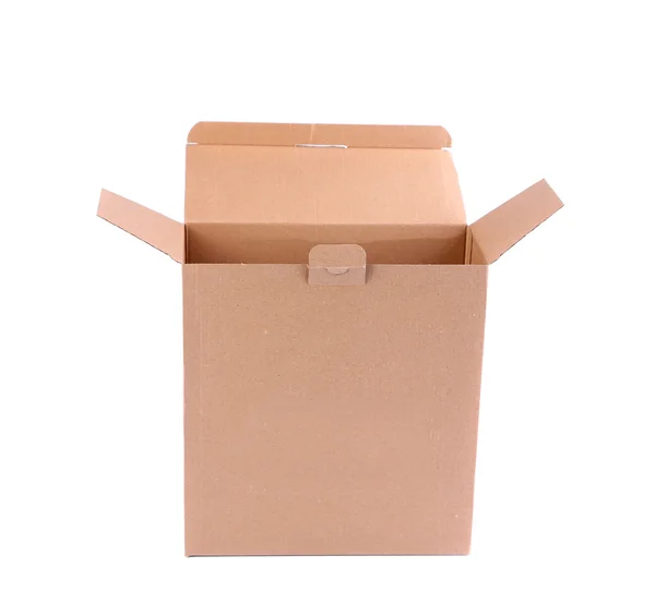 Empty cardboard box isolated — Stock Photo, Image