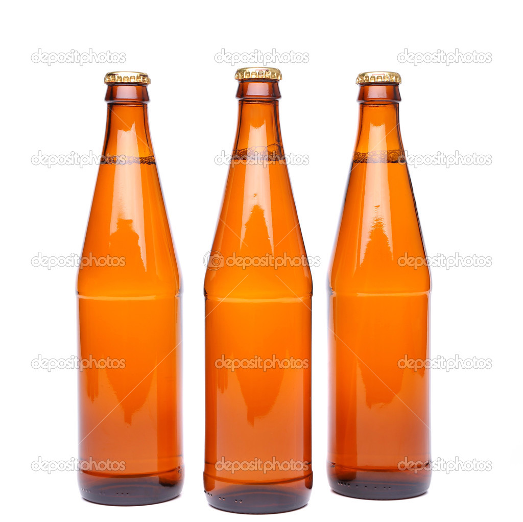 Three brown beer bottle Stock Photo by ©indigolotos 27078511