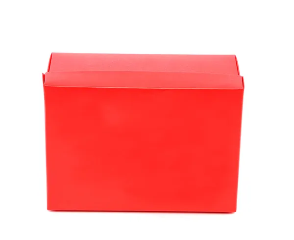 Красная коробка для обуви — стоковое фото