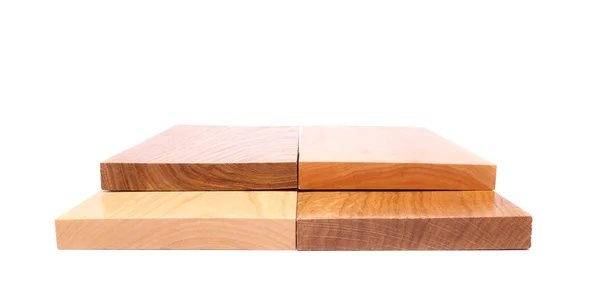 Four ends boards (acacia, oak, elm, lime) — Stock Photo, Image